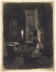 Nature morte avec bougie